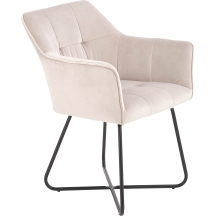 Krzesło metalowe K-377 Czarny / Beż Podstawowe