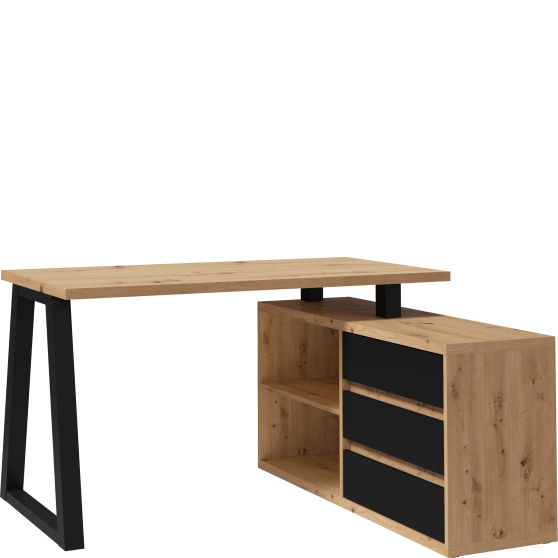 Biurko narożne IGA II Dąb Artisan Podstawowe