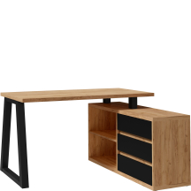Biurko narożne IGA II Dąb Craft Podstawowe