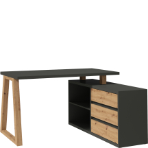 Biurko narożne IGA II Grafit Podstawowe