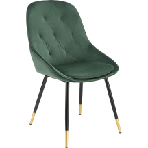 Krzesło metalowe K-437 Czarny / Złoty / Ciemny Zielony Podstawowe