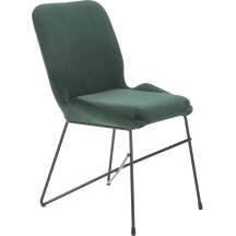 Krzesło metalowe K-454 Czarny / Ciemny Zielony Podstawowe