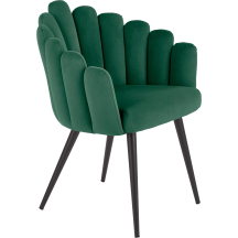 Krzesło metalowe K-410 Czarny / Ciemny Zielony Podstawowe