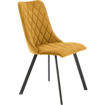 Krzesło metalowe K-450 Czarny / Musztardowy Podstawowe