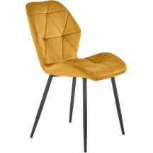Krzesło metalowe K-453 Czarny / Musztardowy Podstawowe