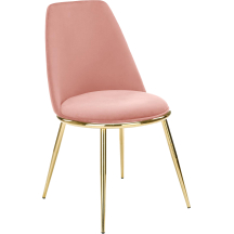 Krzesło metalowe K-460 Złoty / Różowy Podstawowe (2)