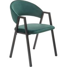 Krzesło metalowe K-473 Czarny / Ciemny Zielony Podstawowe