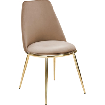 Krzesło metalowe K-460 Złoty / Beż Podstawowe