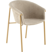 Krzesło metalowe K-489 Złoty / Beż Podstawowe