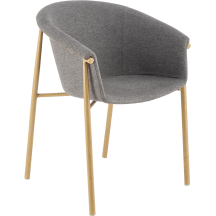 Krzesło metalowe K-489 Złoty / Popiel Podstawowe