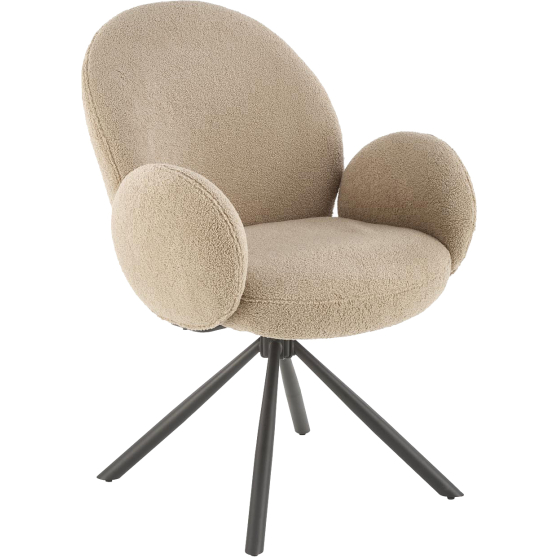 Krzesło metalowe K-498 Czarny / Beż Podstawowe