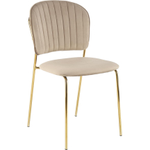 Krzesło metalowe K-499 Złoty / Beż Podstawowe