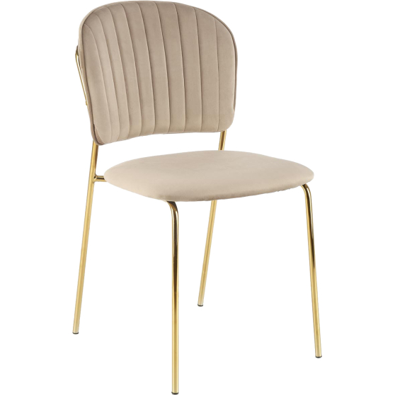 Krzesło metalowe K-499 Złoty / Beż Podstawowe