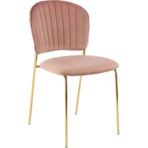 Krzesło metalowe K-499 Złoty / Różowy Podstawowe