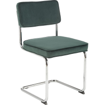 Krzesło metalowe K-510 Chrom / Ciemny Zielony Podstawowe