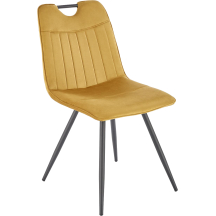 Krzesło metalowe K-521 Czarny / Musztardowy Podstawowe