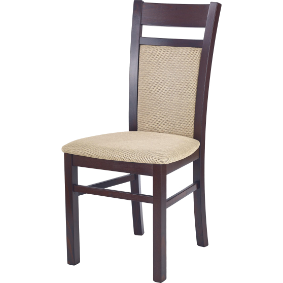 Krzesło drewniane GERARD 2 Ciemny Orzech / tap: Torent Beige Podstawowe