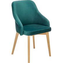 Krzesło drewniane TOLEDO 2 Dąb Miodowy / Ciemny Zielony Podstawowe