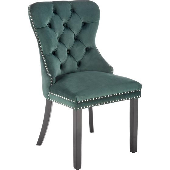 Krzesło drewniane MIYA Czarny / Ciemny Zielony Podstawowe