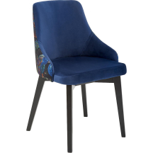 Krzesło drewniane ENDO Czarny / Granatowy Podstawowe