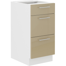 Szafka dolna stojąca 3 szuflady 40 D 3S LARA CAPPUCINO POŁYSK Podstawowe