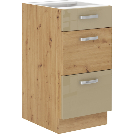 Szafka dolna stojąca 3 szuflady 40 D 3S ARTISAN CAPPUCINO POŁYSK Podstawowe