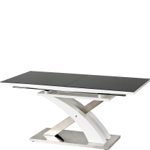 Stół rozkładany 160-220x90x75 SANDOR 2 Czarny / Biały Podstawowe