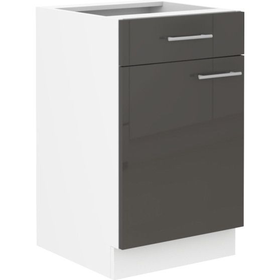 Szafka dolna stojąca 1 drzwi 50 D 1F LARA GRAFIT POŁYSK Podstawowe