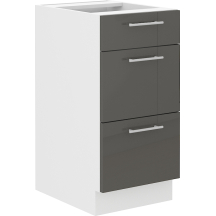 Szafka dolna stojąca 3 szuflady 40 D 3S LARA GRAFIT POŁYSK Podstawowe