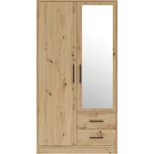 Szafa 2D Dąb Artisan z lustrem SRL3 SMART Podstawowe