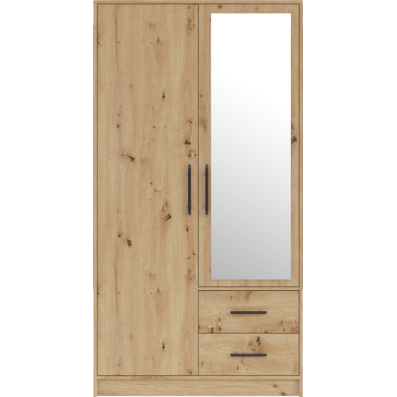 Szafa 2D Dąb Artisan z lustrem SRL3 SMART Podstawowe