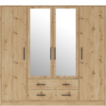 Szafa 4D Dąb Artisan z lustrem SRL1 SMART Podstawowe