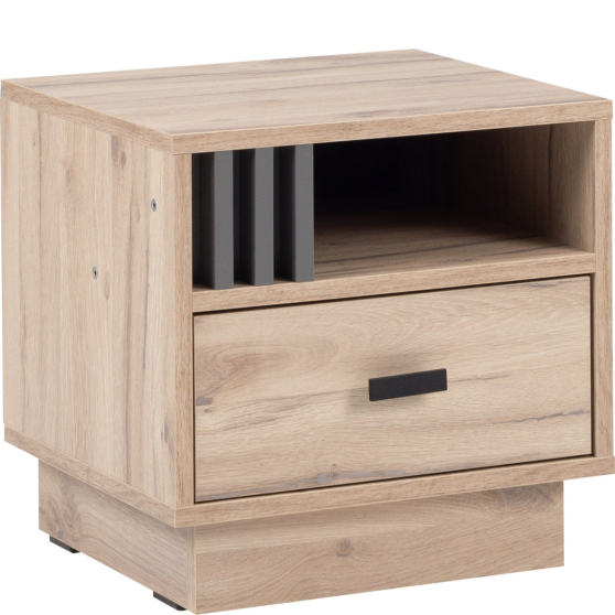 Szafka nocna AL20 ALLMO SYPIALNIA DĄB ESTANA JASNY Podstawowe