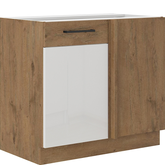 Szafka dolna stojąca narożna 1 drzwi 105 ND 1F VIGO BIAŁY POŁYSK Podstawowe