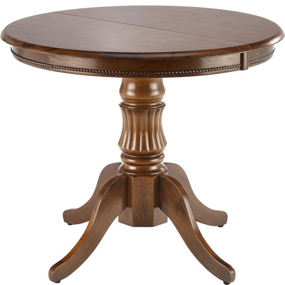 Stół rozkładany 90-124x90x75 WILLIAM Ciemny Orzech Podstawowe