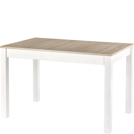 Stół rozkładany 118-158x75x76 MAURYCY Dąb Sonoma / Biały Podstawowe