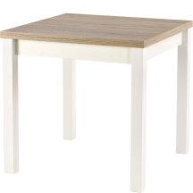 Stół rozkładany 80-160x80x76 GRACJAN Dąb Sonoma / Biały Podstawowe