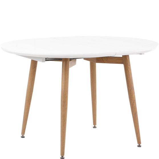 Stół rozkładany 120-200x100x75 EDWARD Biały / Dąb Sanremo Podstawowe