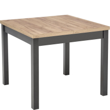 Stół rozkładany 90-125x90x75 TIAGO KWADRAT Dąb Craft / Czarny Podstawowe