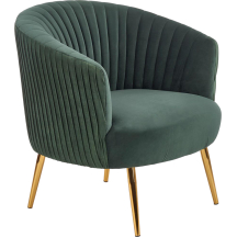 Fotel wypoczynkowy CROWN Ciemny Zielony / Złoty Podstawowe