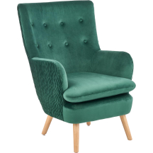 Fotel wypoczynkowy RAVEL Ciemny Zielony / Naturalny Podstawowe