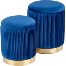 Zestaw dwóch puf MONTY granatowy Podstawowe