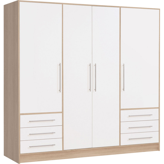 Szafa ubraniowa 4-drzwiowa JPTS86-Q36F Dąb Sonoma JUPITER Podstawowe