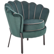 Fotel wypoczynkowy ANGELO Ciemny Zielony/ Czarny Podstawowe