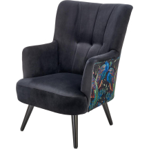 Fotel wypoczynkowy PAGONI Czarny Podstawowe