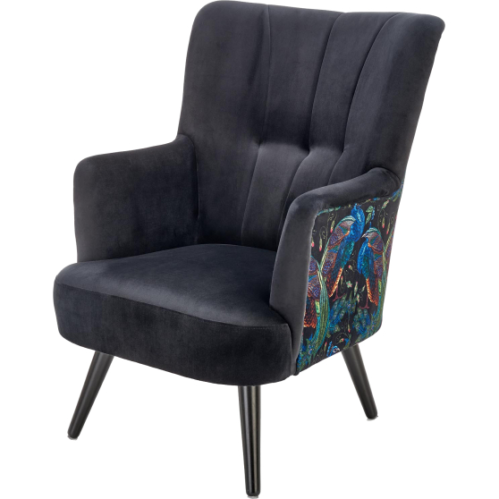 Fotel wypoczynkowy PAGONI Czarny Podstawowe