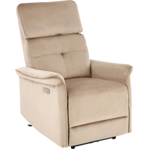 Fotel wypoczynkowy rozkładany z USB SEMIR Beż Podstawowe