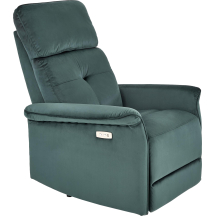 Fotel wypoczynkowy rozkładany z USB SEMIR Ciemny Zielony Podstawowe