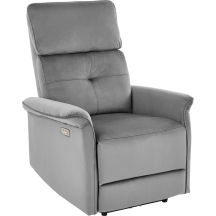 Fotel wypoczynkowy rozkładany z USB SEMIR Popiel Podstawowe