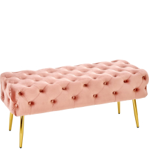 Ławka ATHENA różowy / złoty Podstawowe